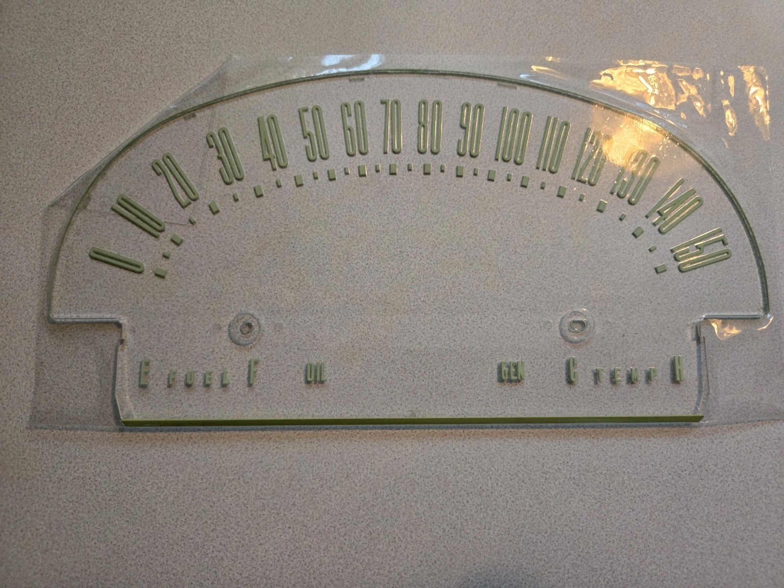 1955 1956 Ford Thunderbird (T Bird), Reproduction, Speedometer Face, Outstanding