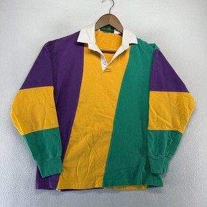 Perlis Mardi Gras Rugby Shirt Striped Made In The U.S.A