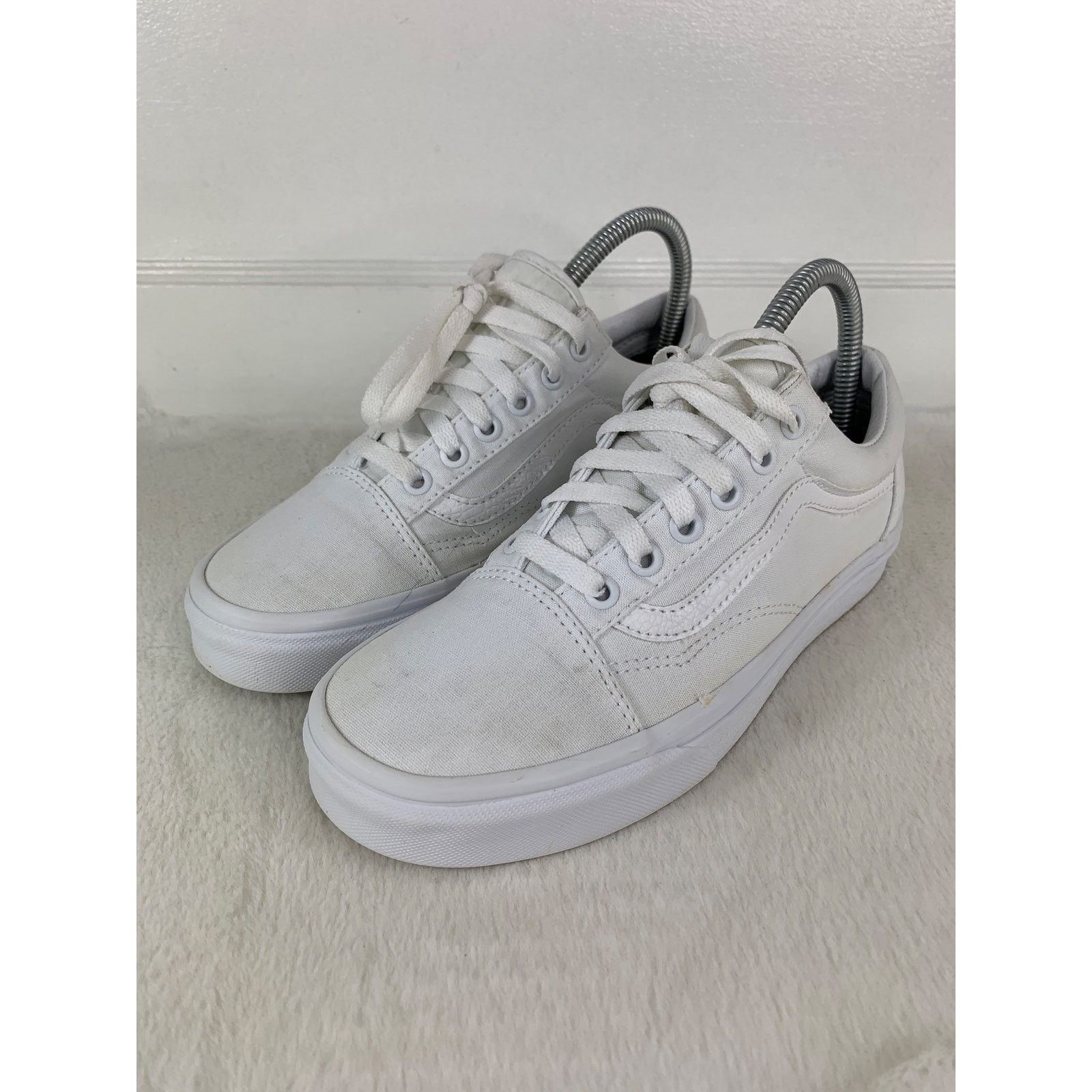 Vans Unisex Old Skool 500714 White Woven Shoes Sneakers Women's Size 7.5