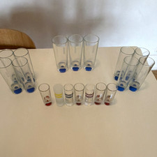 Absolut Vodka Werbegl&auml;ser-Set mit ABSOLUT Aufdruck, Longdrink- & Shotgl&auml;ser