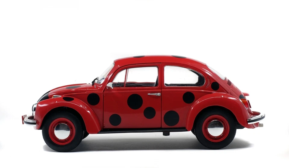 VW Beetle 1303 ladybug red diecast model car S1800509 Solido 1:18 - Image 4 of 4