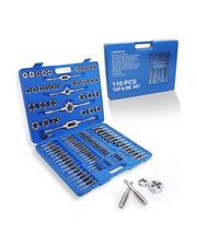 110PCS Tap and Die Set, Metric Tap and Die Rethreading Kit, Thread Chaser Set...