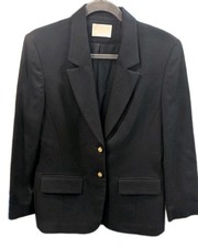 Vtg Pendleton Blazer Women 6 100 Virgin Wool Gold Double Button Front Pockets