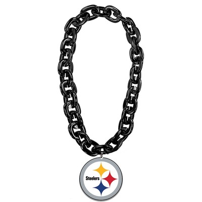 Aminco NFL Pittsburgh Steelers 3D Fan Chain Black Logo