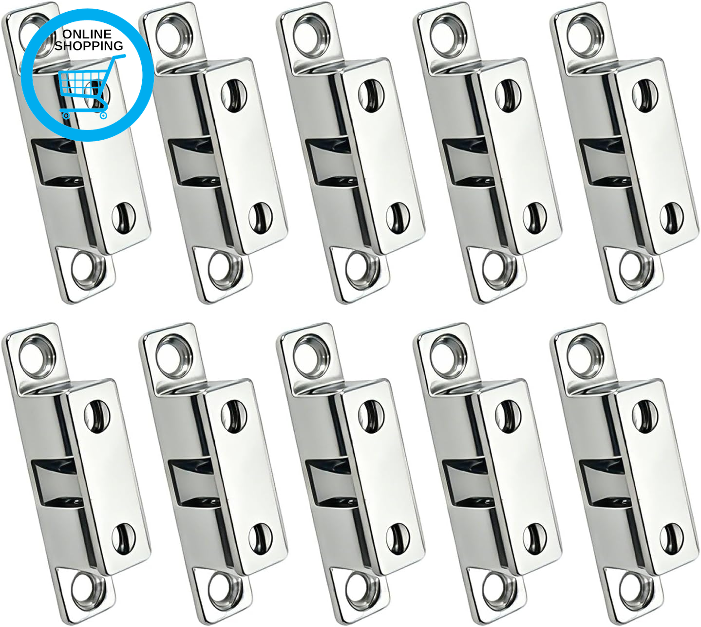 10Pcs Double Ball Roller Tension Door Catches,Heavy Duty Tension Catch for Cupbo