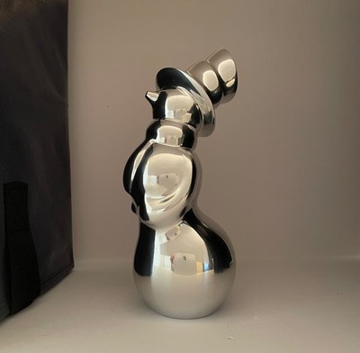 Nambé 2013 Snowman Figurine 8  Nambé Alloy #MT0596 ~ IOB VGUC