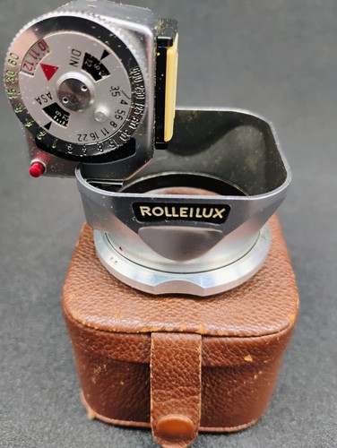 Vintage Rolleilux TLR Light Meter & Hood Bayonet With Case
