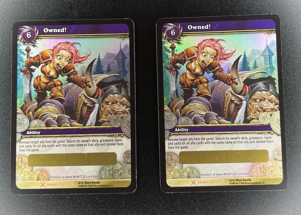 Owned! Drums Loot 2/3 *UNSCRATCHED* World Of Warcraft Loot Card MP - Image 3 of 4