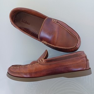 LL Bean Brown Leather Penny Loafers 10 D Magic Soft 0ASH2 Slip On Shoes - Fair Ll Bean Loafers | eBay main image 3