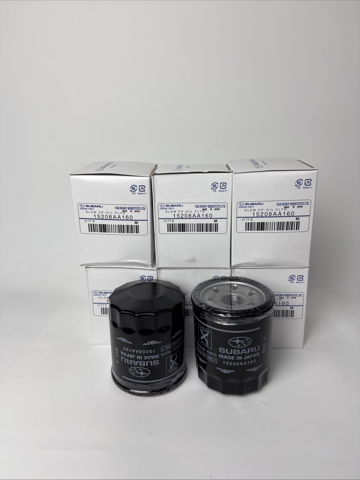 Genuine Subaru Engine Oil Filter 6 PACK 15208AA160 for Impreza Legacy Forester