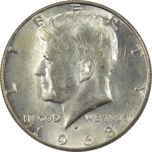 1968 D Kennedy Half Dollar 40% Silver
