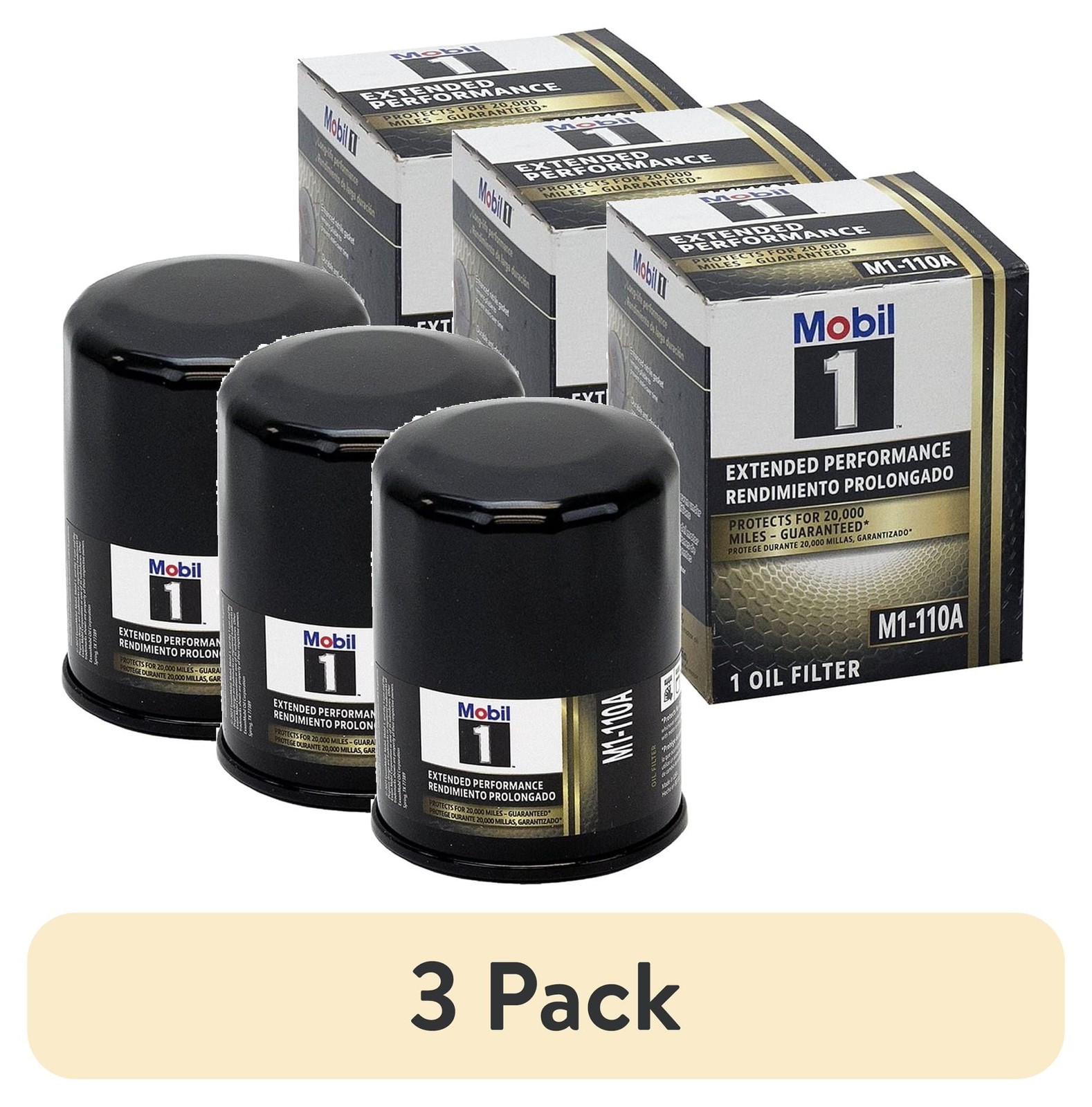 (3 pack) Mobil 1 Extended Performance M1-110A Oil Filter
