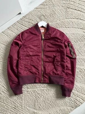 Chaqueta de bombardero de nailon vintage Schott NYC American College para mujer talla M - Imagen 1 de 4