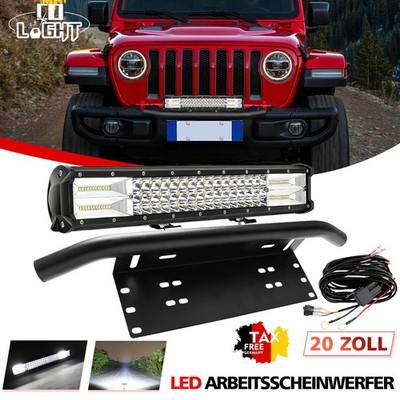 KFZ Stoßstange Nummernschildhalter Kennzeichenhalterung +20'' Arbeitsscheinwerfer