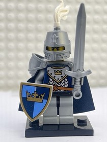 LEGO Crown Knight King Minifigure Sword Kingdoms Castle D&D 7094 21343 21348