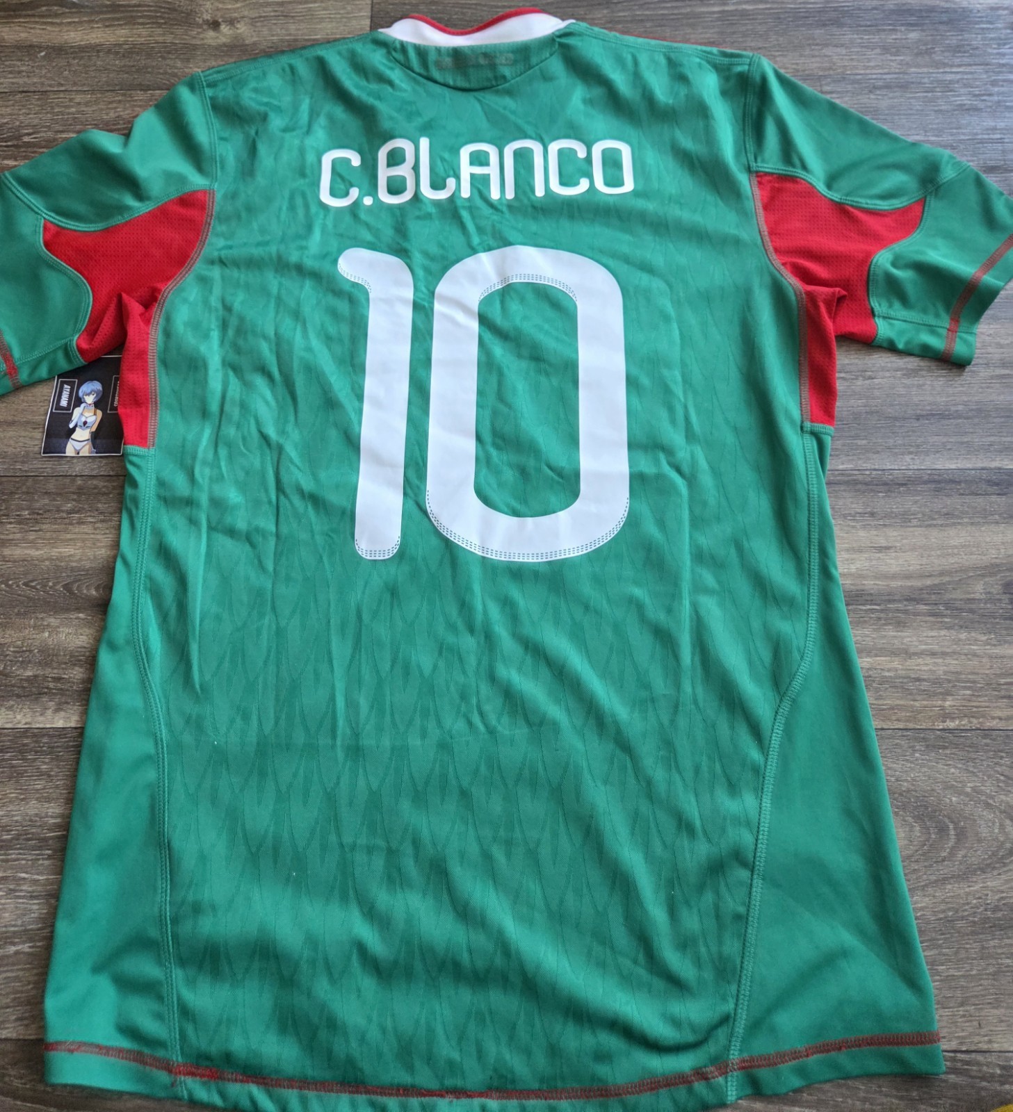 Adidas Mexico 2010 World Cup Home Cuauhthemoc Blanco Futbol Jersey Size Medium