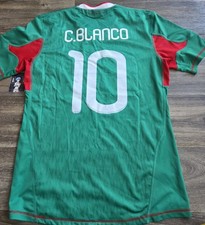 Adidas Mexico 2010 World Cup Home Cuauhthemoc Blanco Futbol Jersey Size Medium 