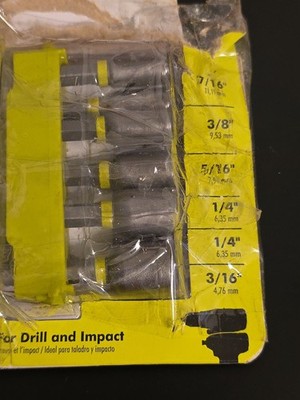 Ryobi Impact Rated Magnetic Nut Driver Set (6-Piece) 2 in. 3/16 to 7/16