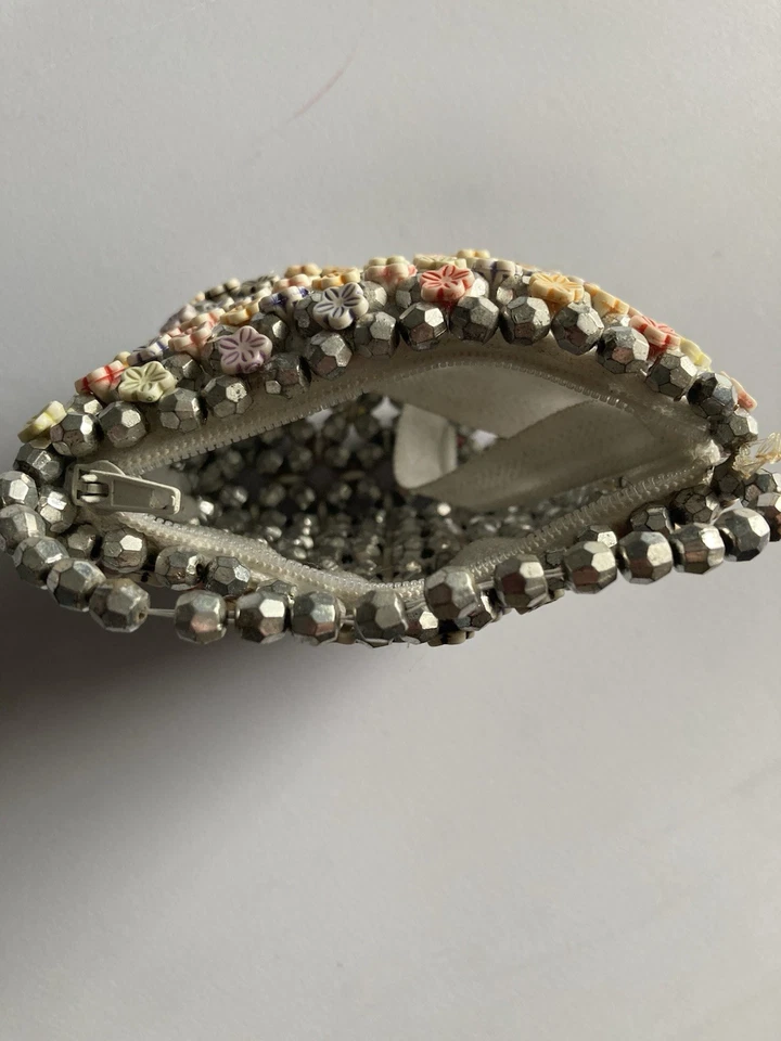 Tiny Beaded Mini Purse Purchased In China 2002 Zipper Top. Toy Or Accessory. - Image 3 of 4