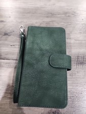 Leather Wallet Case For iPhone 14 Pro 5.8" Case Green