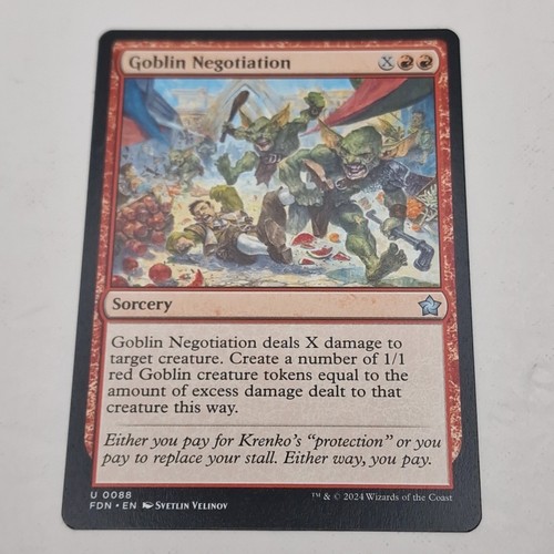 Goblin Negotiation: Sorcery MTG Magic The Gathering Foundations Karte 2024 - Bild 2 von 7