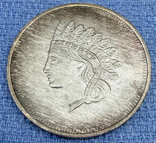 Indian Head Cent Design 1 oz .999 Fine Silver Art Round