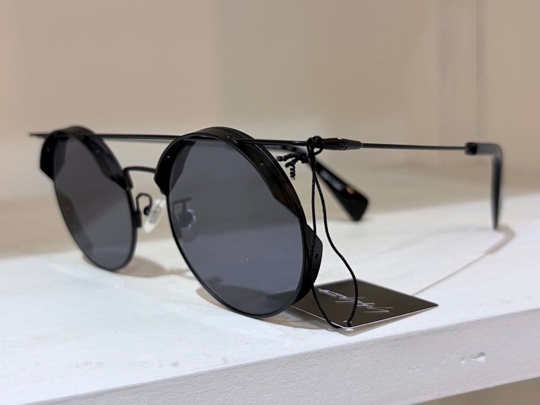 Yohji Yamamoto Round Sunglasses 20-9005 Black Titanium Frame Japan