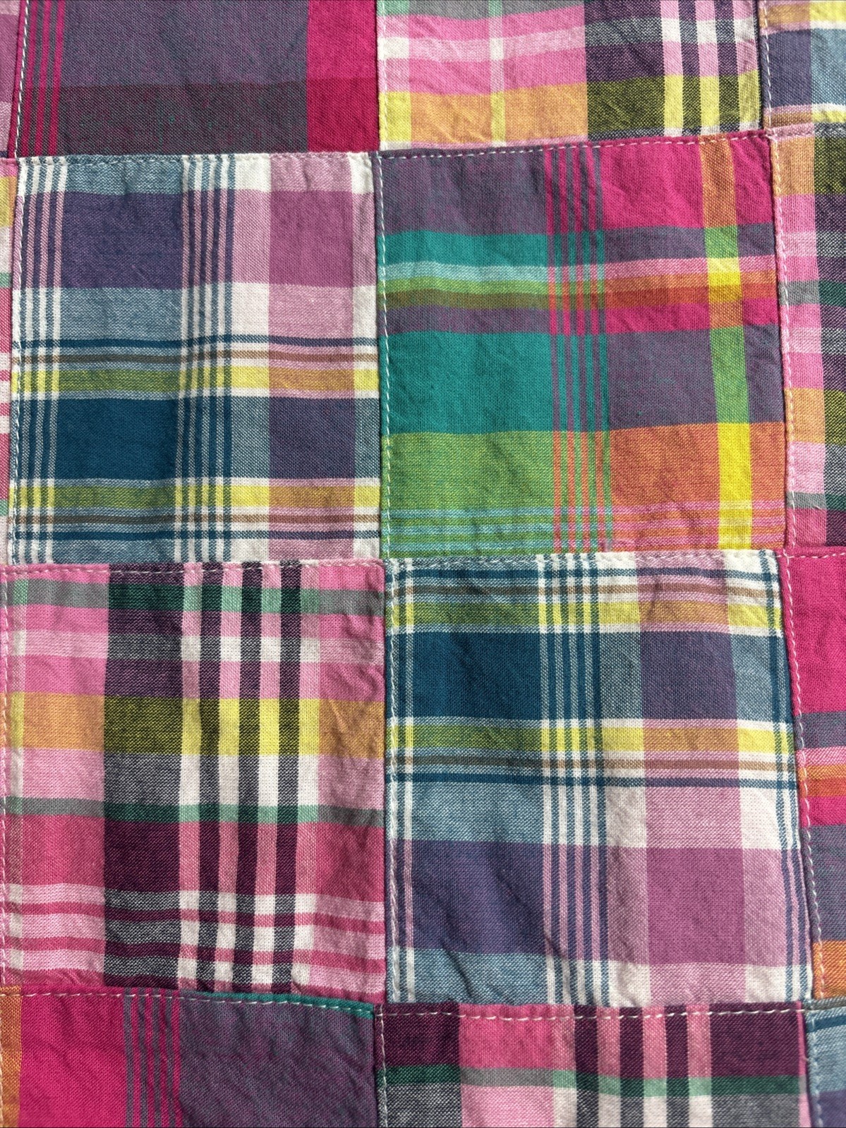 Talbots Madras Patchwork Shift Dress Multicolor S… - image 10