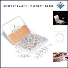 8mm Silver Plated Open Jump Rings for Jewelry Making - 300 Pieces Included
