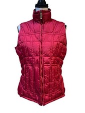 WOOLRICH Raspberry Color, Quilted Vest Zip High Collar Sz Small