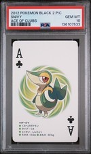 2012 POKEMON BLACK 2 PLAYING CARDS ACE OF CLUBS SNIVY PSA 10