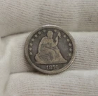 1876 US Seated Liberty Quarter 25c VG (Cleaned)