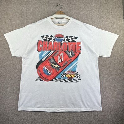 Vintage 90s NASCAR Coca Cola T Shirt Herren XL 600 Charlotte Speedway USA 1997