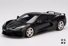 1/18 Diecast Chevrolet Corvette Stingray 2020 Black Midnight Gray Stripe
