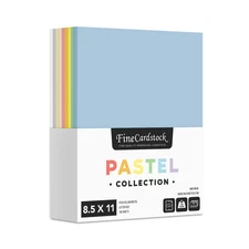 Pastel Color Cardstock, Assortment 9 Colors, 67lb, 90 Sheets (10 Each Color)