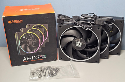 ID-COOLING Fans (3pk) AF-127 ARGB-K TRIO, 120x120x27mm Fans w/ FDB Bearing New!