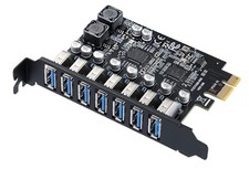 7Port USB 3.0 PCIe Expansion Card for Desktop PC, 5Gbps SuperSpeed Data Trans...