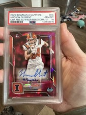 2025 BOWMAN U SAPPHIRE #73 HUDSON CLEMENT 1/1 AUTO & PADPARADSCHA PSA 10
