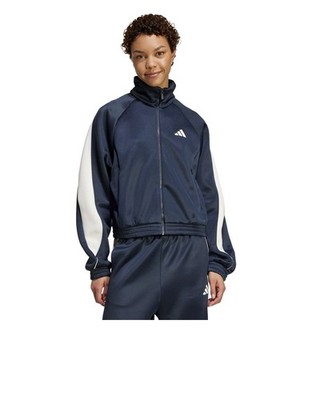  Sport Jacke DAMEN Adidas Blau Stadium Track Top W Polyester-Baumwolle 