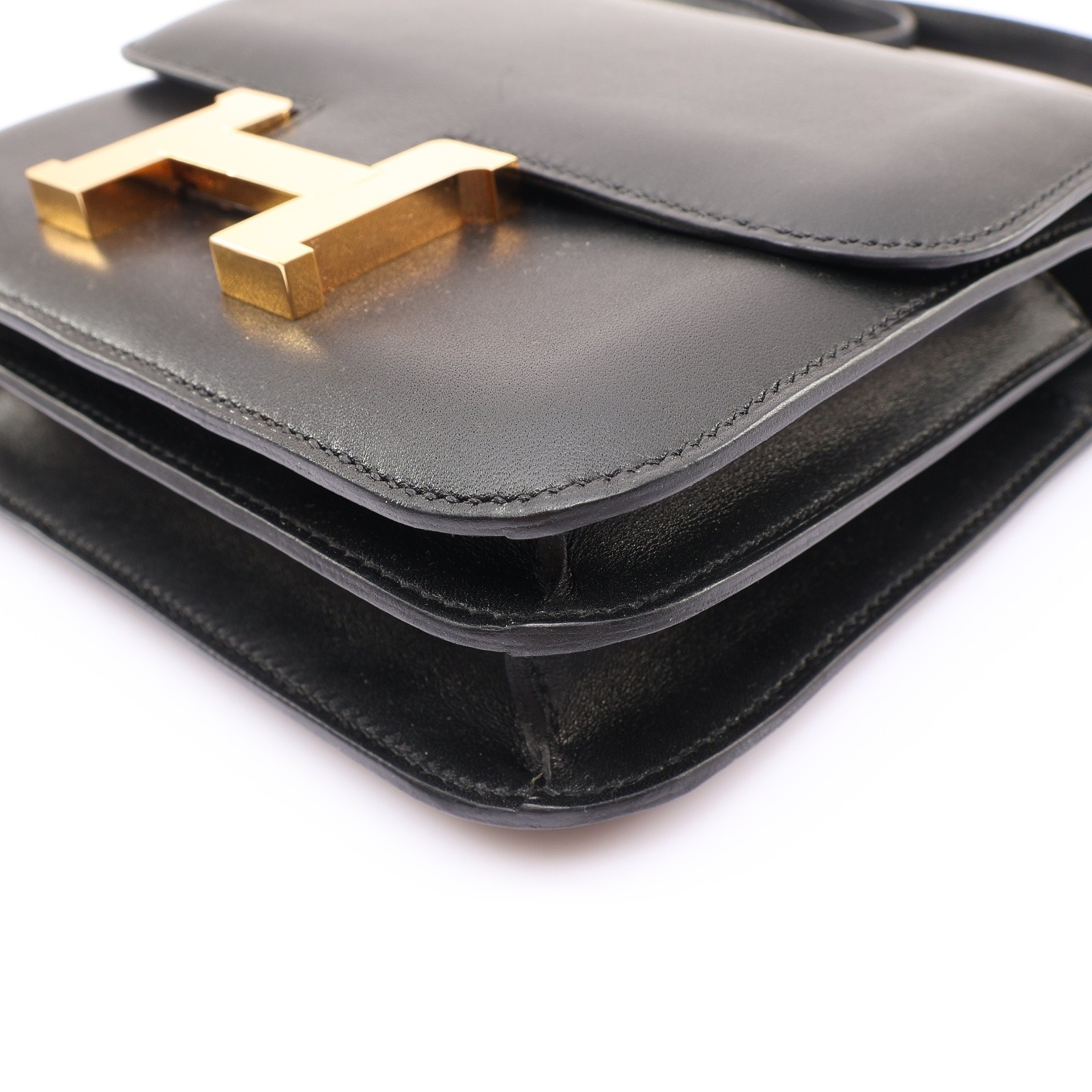 HERMES Mini Constance Shoulder Bag Black Boxcalf GHW Z Stamp H083905CC — image 9