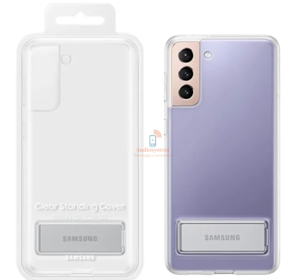 COVER CLEAR STANDING CASE ORIGINALE SAMSUNG GALAXY S21+ PLUS SM-G996 CUSTODIA - Immagine 4 di 4