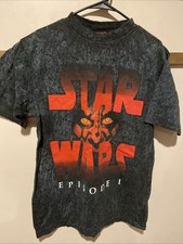Vintage Star Wars Episode One Darth Maul Phantom Menace 1999 T-shirt Size Large