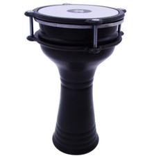 Percussion 10'' Length Aluminum Darbuka, 5.2" Tunable Synthetic Head Doumbek ...