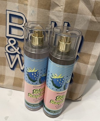 NEW Bath & Body Works Blue Raspberry Burst Fine Fragrance Mist, 8 oz Set of 2