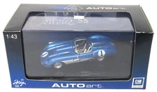 Autoart 1/43 Chevrolet Corvette SS 1957 Blue Diecast 51051