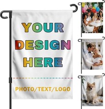 Custom Garden Flag with Picture Double Sided Home Wall Memorial Decor Funny Gift