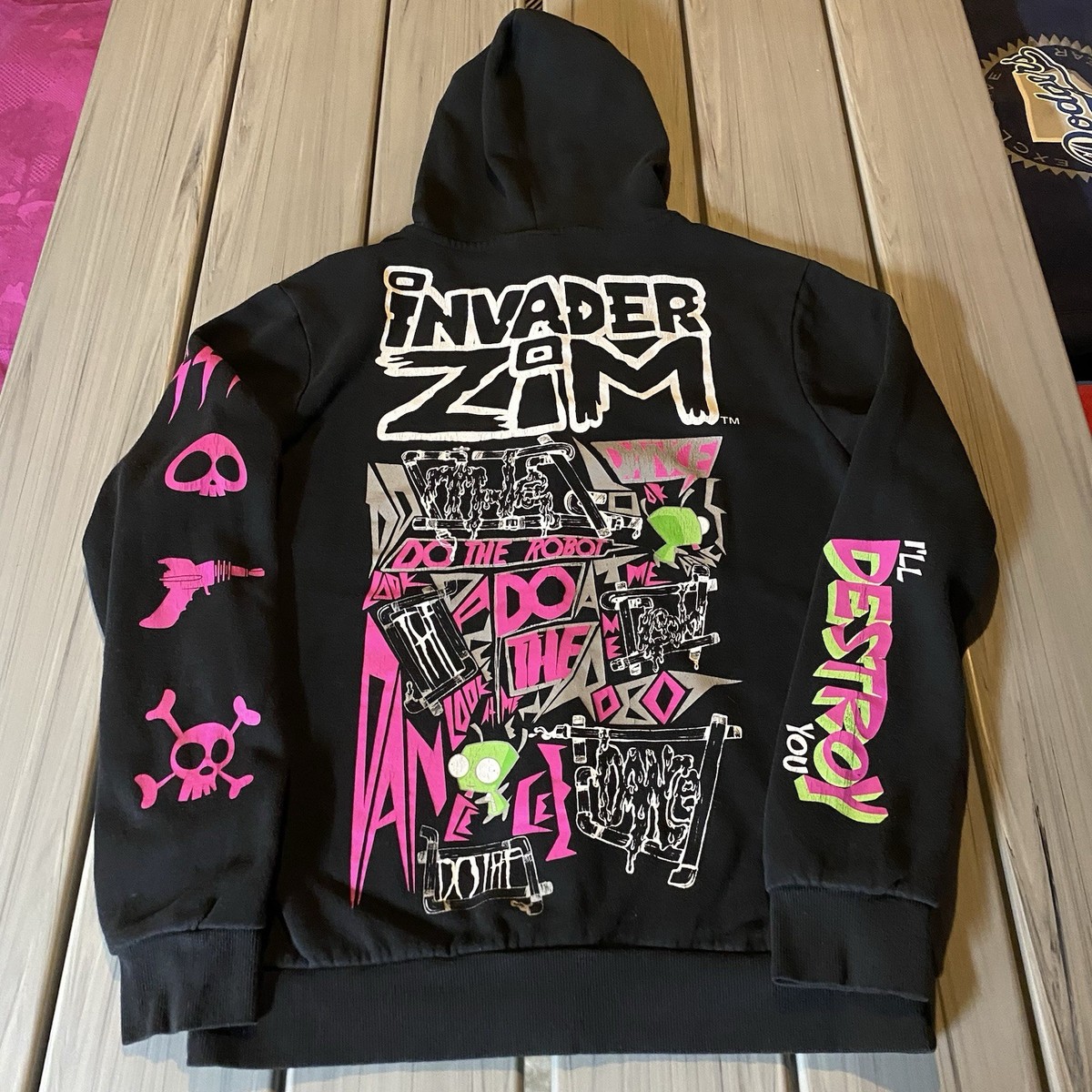 Rare Hot Topic Invader Zim Hoodie Size Small Double Sided Y2K