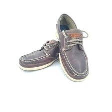 Sperry Top Sider Mens 9777518 Brown Leather Lace Up Casual Boat Shoes Size 7.5 M