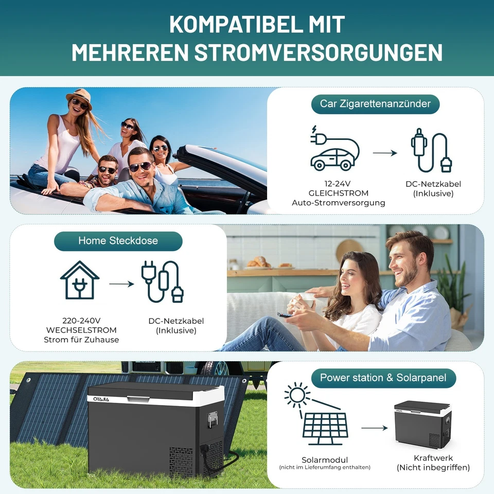 Kompressor Kühlbox 40L AEG ±20°C Kühlschrank 12/24V Camping Auto Boot Bssixkthsa - Bild 4 von 4
