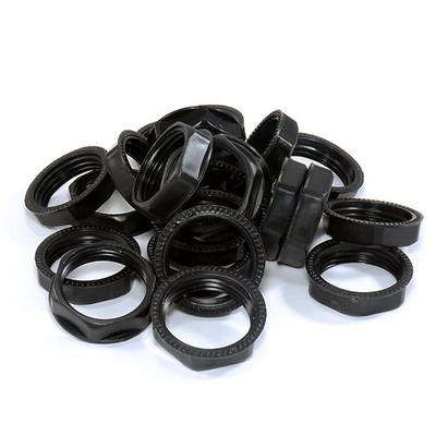 5 x 28 mm Arcade Druckknopf Mutter Unterlegscheibe schwarz Kunststoff Gewinde...